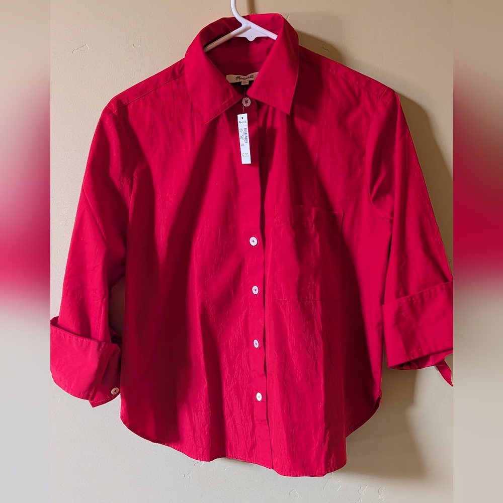 Madewell Cuffed Sleeve Top - Picture 2 of 14